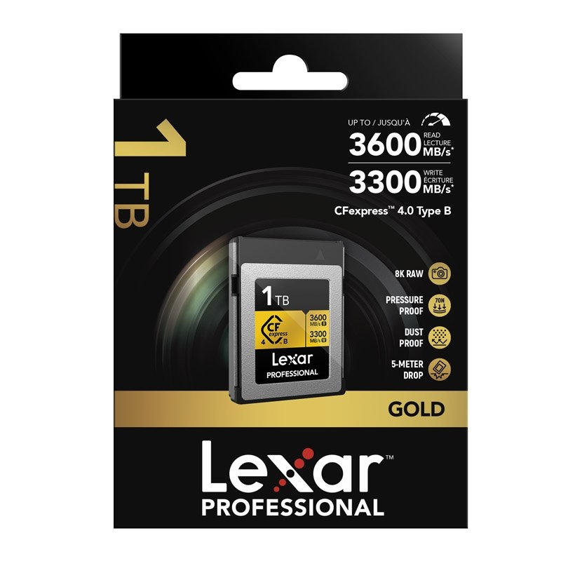 Lexar Professional GOLD CFexpress 4.0 Type B Card Capacity: 1TB/Product Detail/Electronics