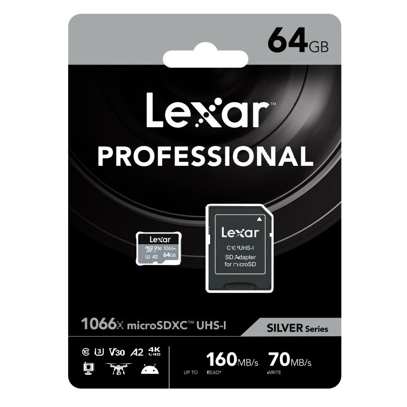 Lexar Professional 1066x microSDHC/SDXC UHS-I Silver Series SDMI Card Capacity: 64GB/Product Detail/Electronics
