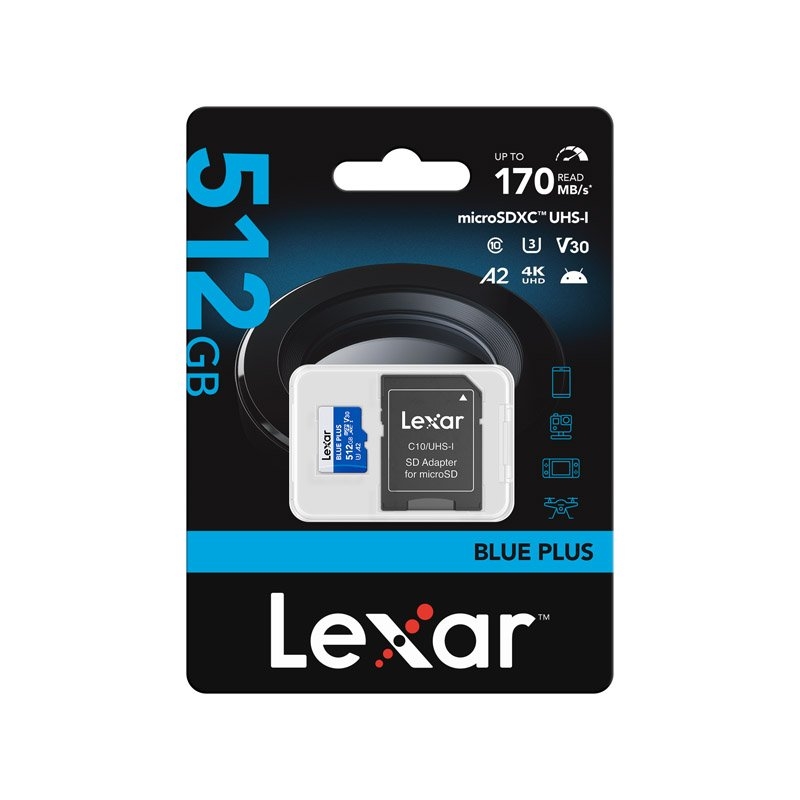 Lexar BLUE PLUS microSDXC UHS-1  SDMI Card Capacity: 512GB/Product Detail/Electronics