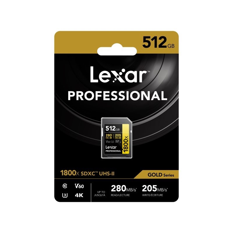 Lexar Professional 1800X SDXC UHS-II SD Card Capacity: 512GB/Product Detail/Electronics