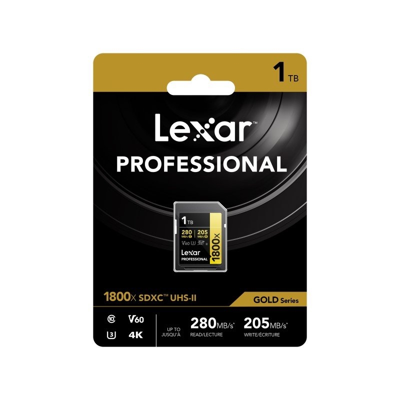 Lexar Professional 1800X SDXC UHS-II SD Card Capacity: 1TB/Product Detail/Electronics