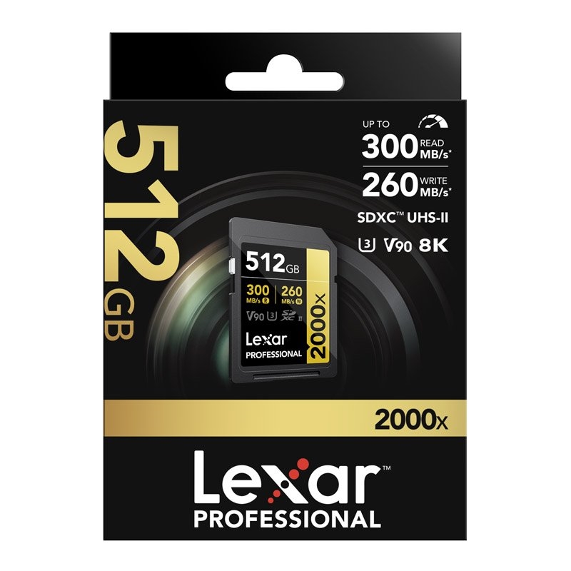 Lexar Professional 2000X SDHC/SDXC UHS-II SD Card Capacity: 512GB/Product Detail/Electronics