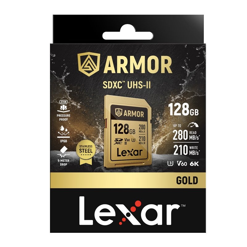 Lexar ARMOR GOLD SDXC UHS-II Card Capacity: 128GB/Product Detail/Electronics