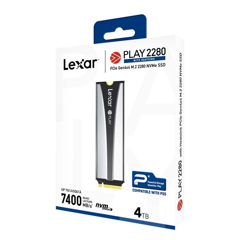 Lexar Internal PLAY M.2 2280 PCIe Gen4x4 NVMe SSD - Perfect for PS5 Capacity: 4TB/Product Detail/Electronics