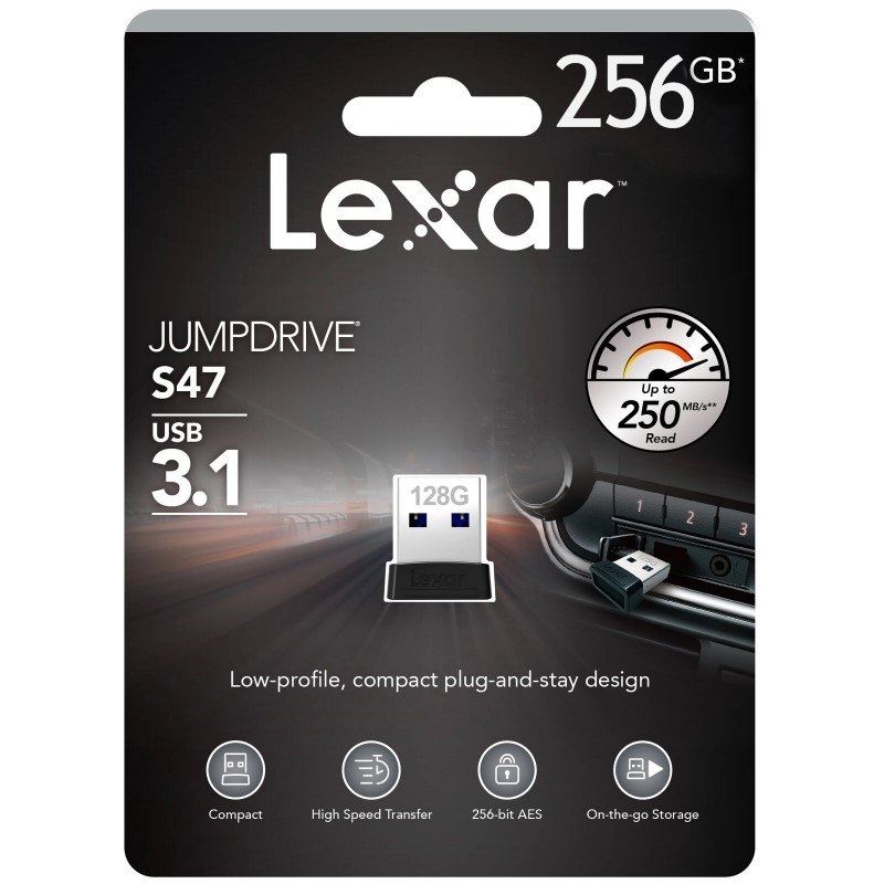 Lexar Jumpdrive S47 Plug N Stay USB 3.1 Flash Drive Capacity: 256GB/Product Detail/Electronics