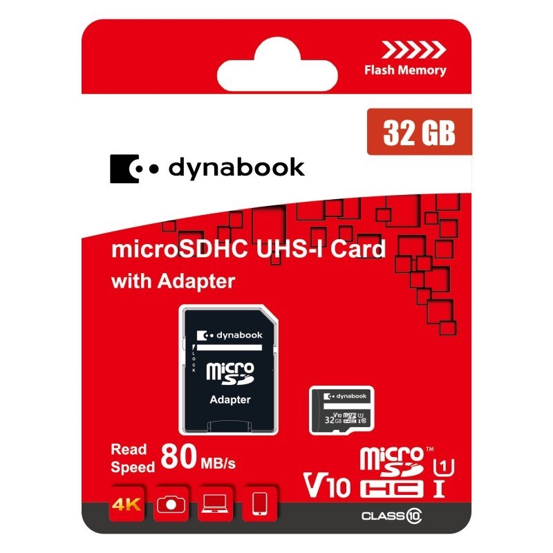 Dynabook microSDHC UHS-I SDMI Card with Adapter Capacity: 32GB/Product Detail/Electronics