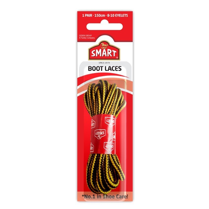 SMART Boot Laces Yellow/Brown 150cm/Product Detail/Footwear
