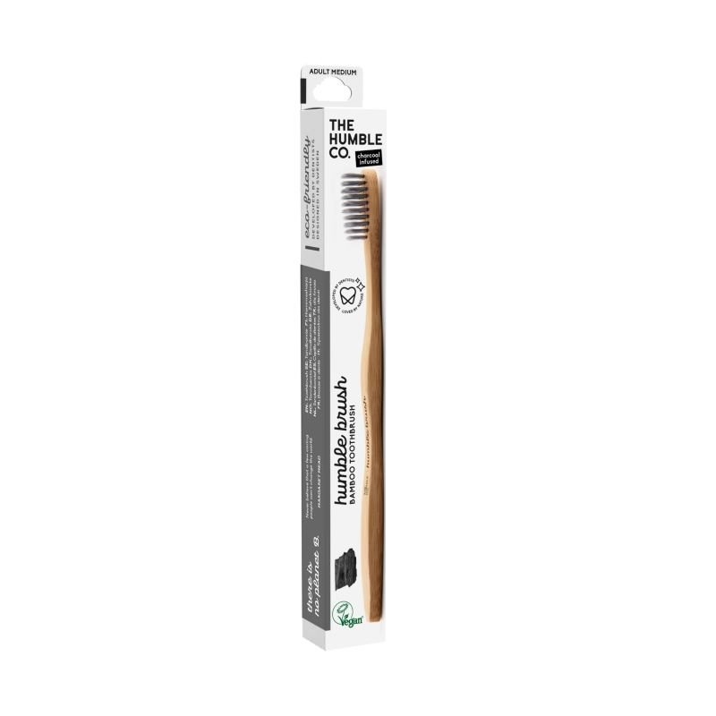The Humble Co. Bamboo Toothbrush - Medium Charcoal/Product Detail/Accessories
