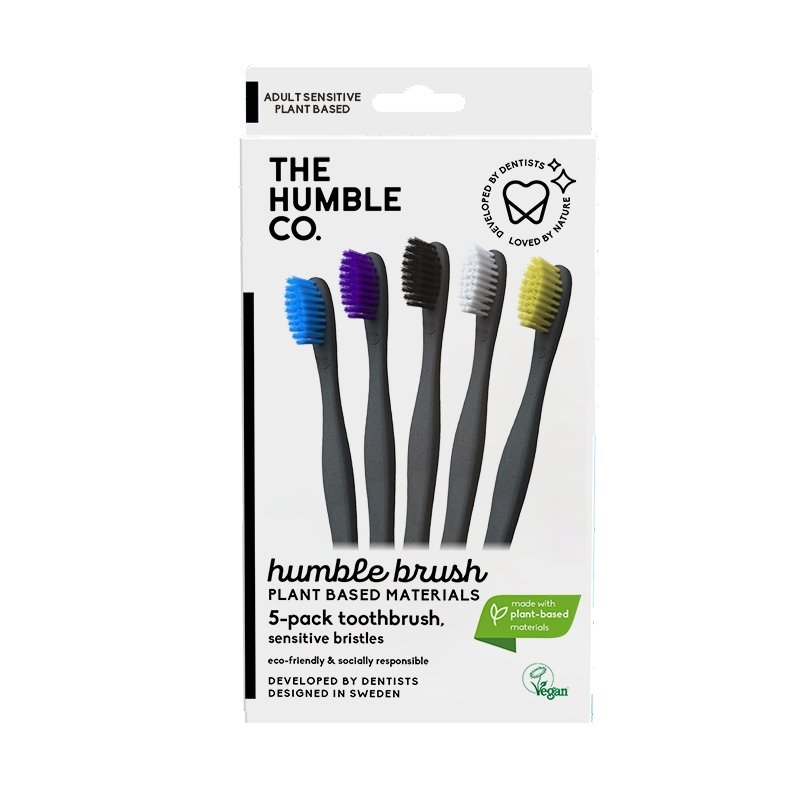 The Humble Co. Bamboo Toothbrush  Sensitive 5 Pack - Assorted Colours/Product Detail/Accessories
