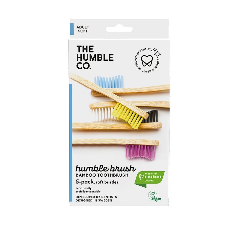 The Humble Co. Bamboo Toothbrush - Soft 5 Pack - Assorted Colours/Product Detail/Accessories