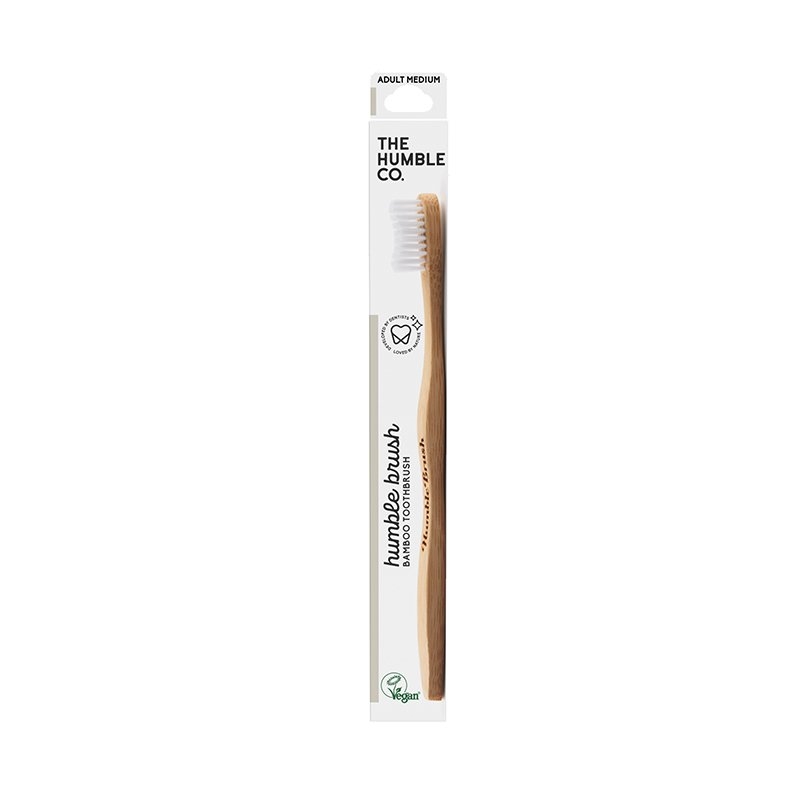 The Humble Co. Bamboo Toothbrush - Medium White/Product Detail/Accessories