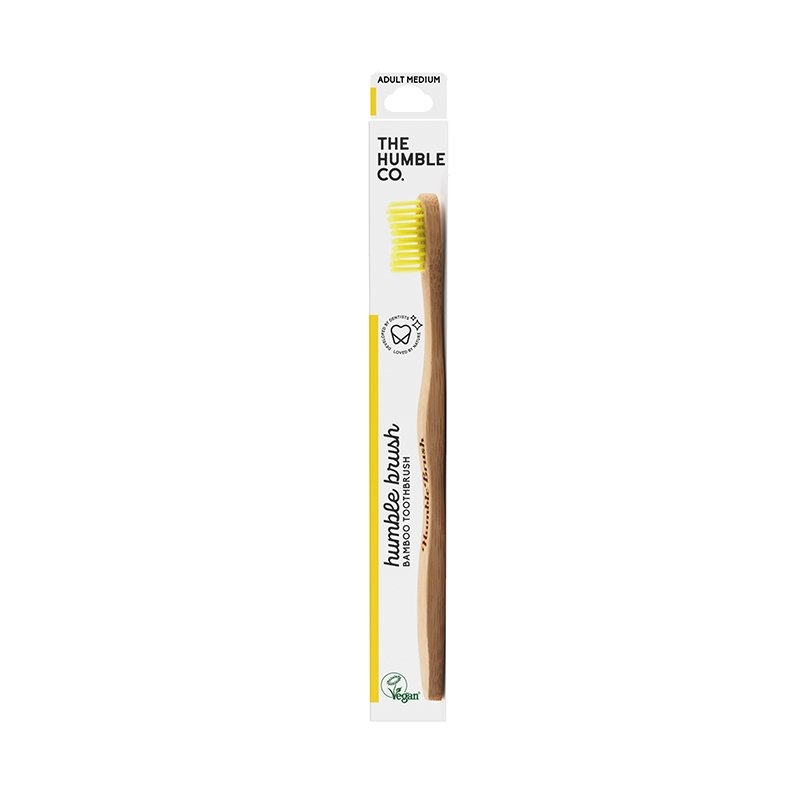 The Humble Co. Bamboo Toothbrush - Medium Yellow/Product Detail/Accessories