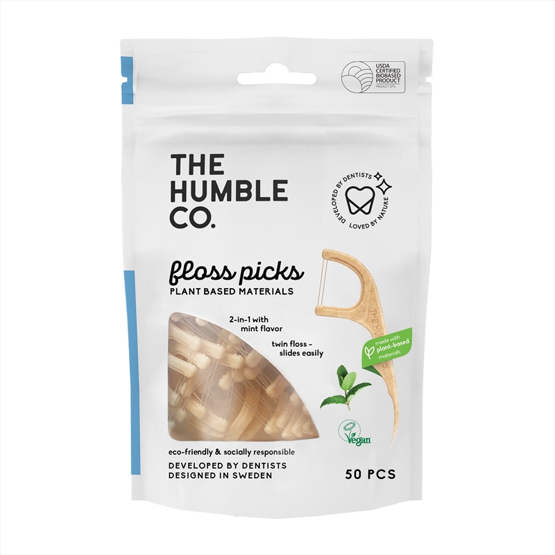 The Humble Co. Plant-Based Floss Picks 50 Pack Double Thread/Product Detail/Accessories