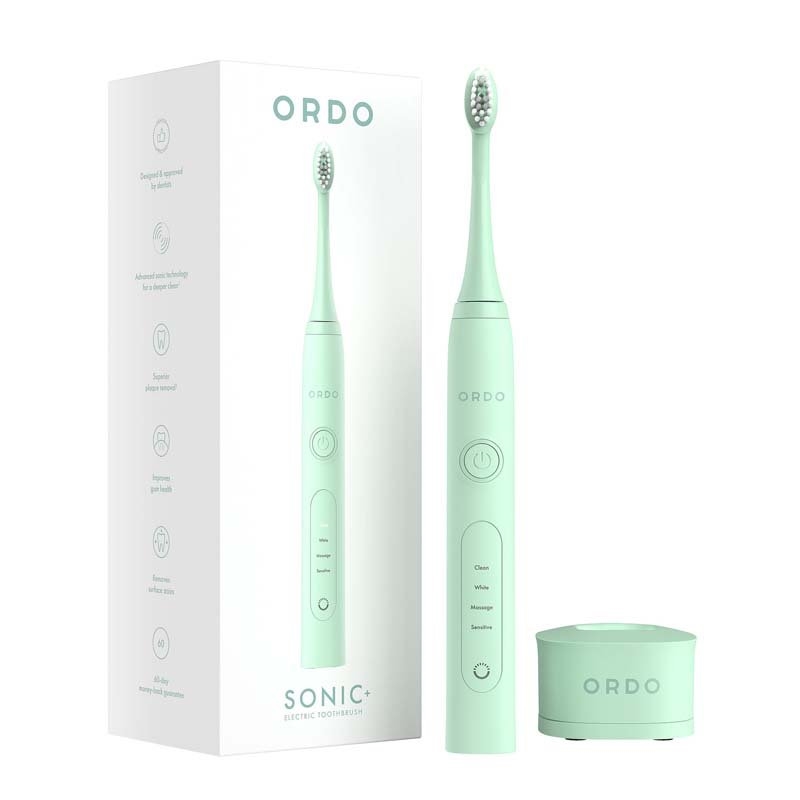 Ordo Sonic+ Electric Toothbrush Colour: Mint Green/Product Detail/Accessories
