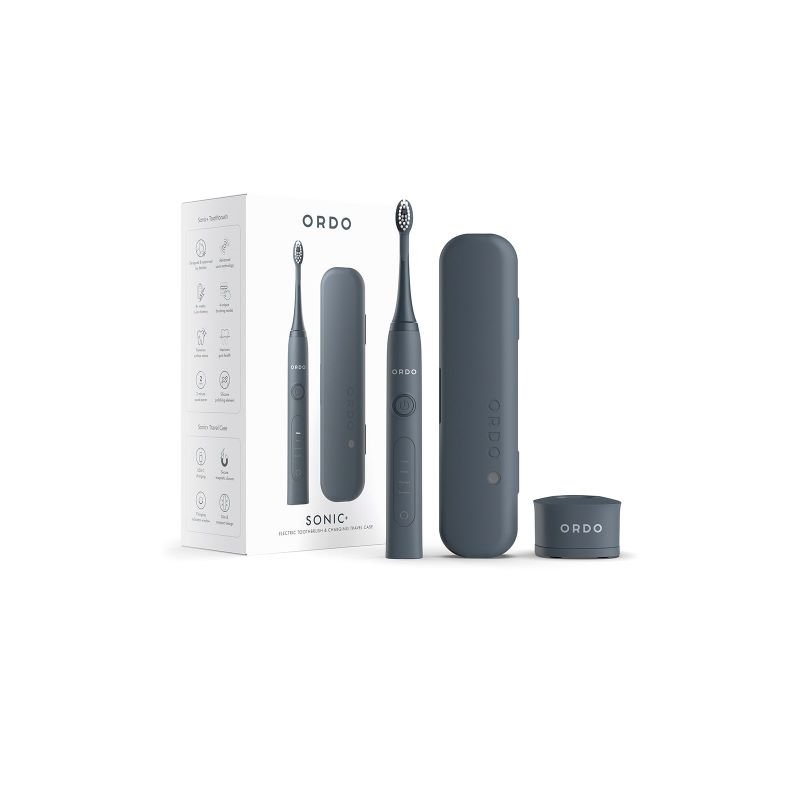 Ordo Sonic+ Toothbrush & Charging Travel Case Bundle Colour: Charcoal Grey/Product Detail/Accessories