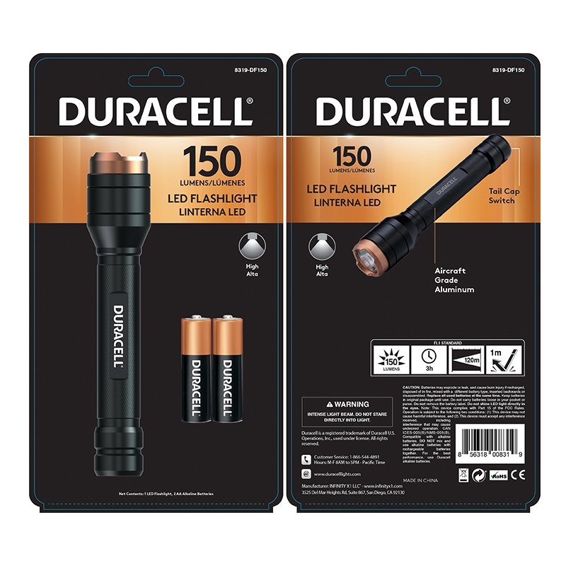 Duracell 150 Lumen Aluminum LED Flashlight/Product Detail/Lighting