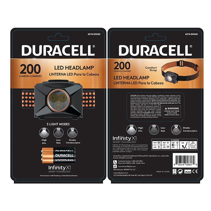 Duracell 200 Lumen LED Headlamp/Product Detail/Lighting