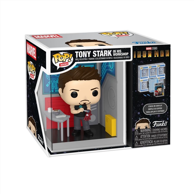 Iron Man (2008) - Tony Stark in Garage Pop! Nook/Product Detail/Funko Collections