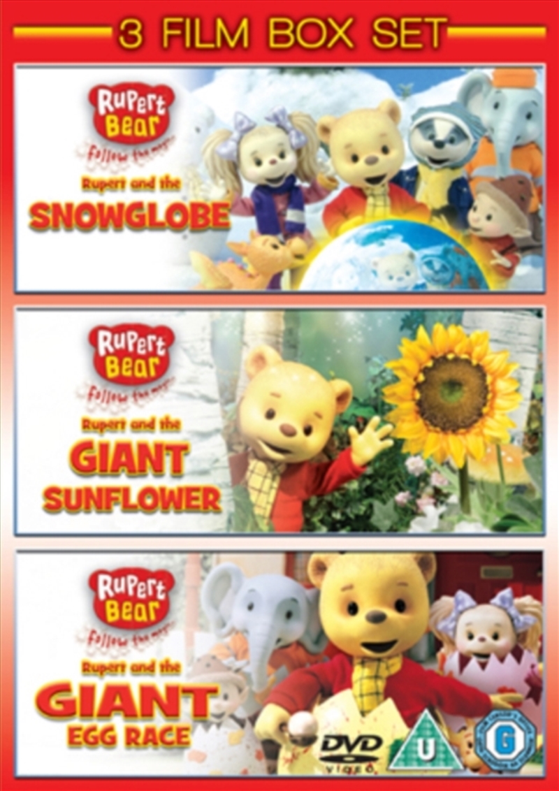 Rupert Bear - Snowglobe / Giant Egg Race / Giant Sunflower (REGION 2)/Product Detail/Animated