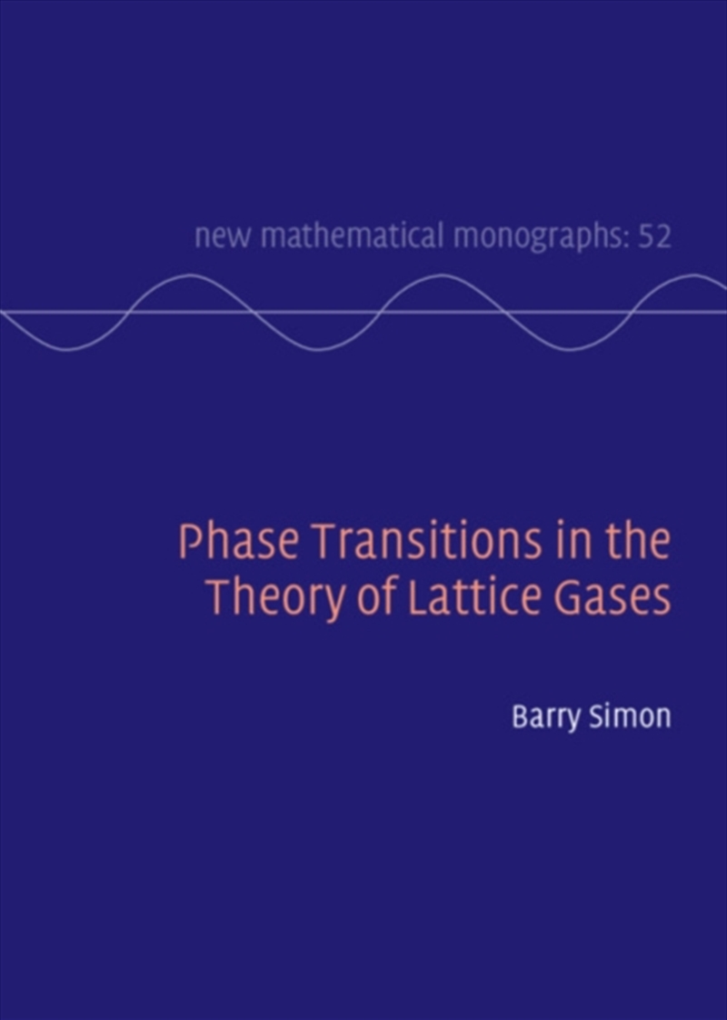 Phase Transitions In The Theory Of Lattice Gases/Product Detail/Science