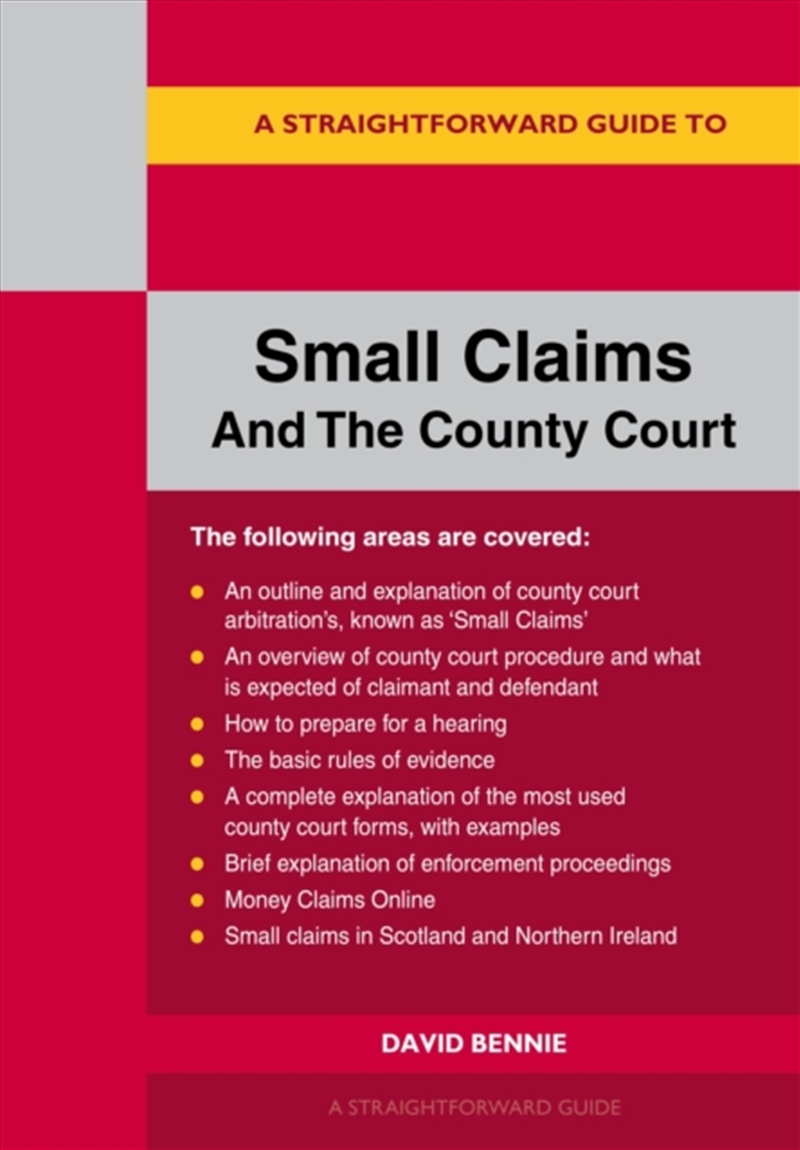 A Straightforward Guide To Small Claims And The County Court/Product Detail/Law