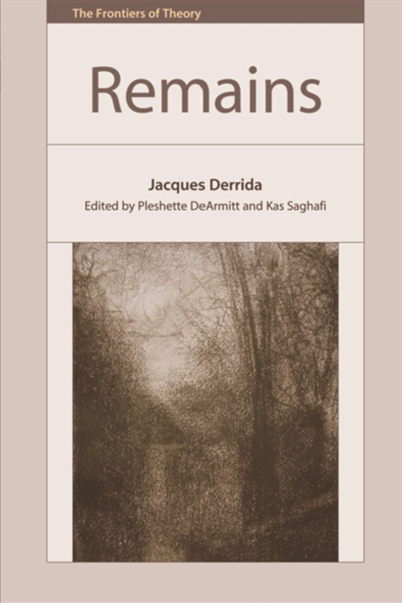 Remains – Jacques Derrida : Text And Commentary/Product Detail/Literature & Poetry