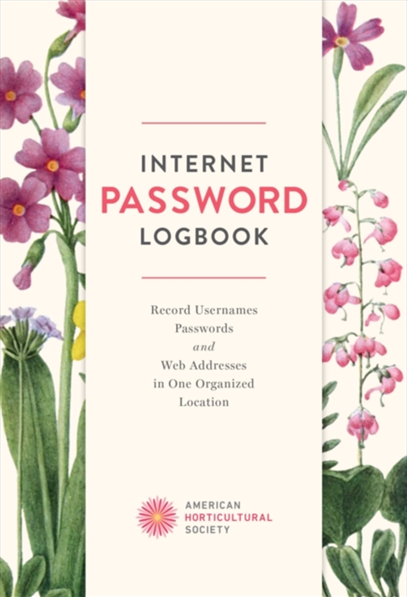 Ahs Internet Password Logbook/Product Detail/Stationery
