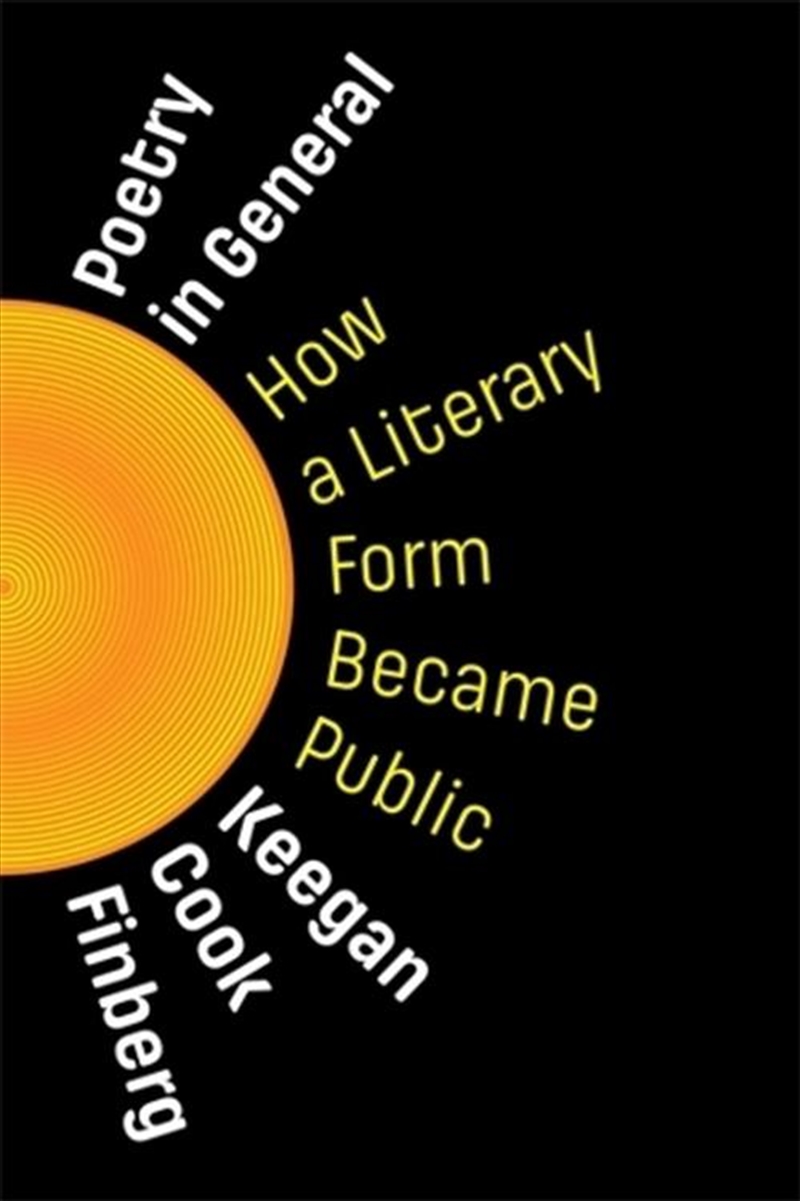 Poetry In General : How A Literary Form Became Public/Product Detail/Literature & Poetry