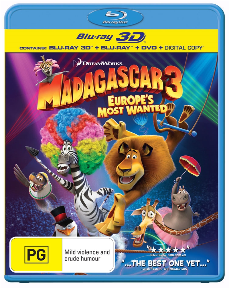 Madagascar 3: Europe's Most Wanted 3D/Product Detail/Movies on DVD, Blu-ray & 4K
