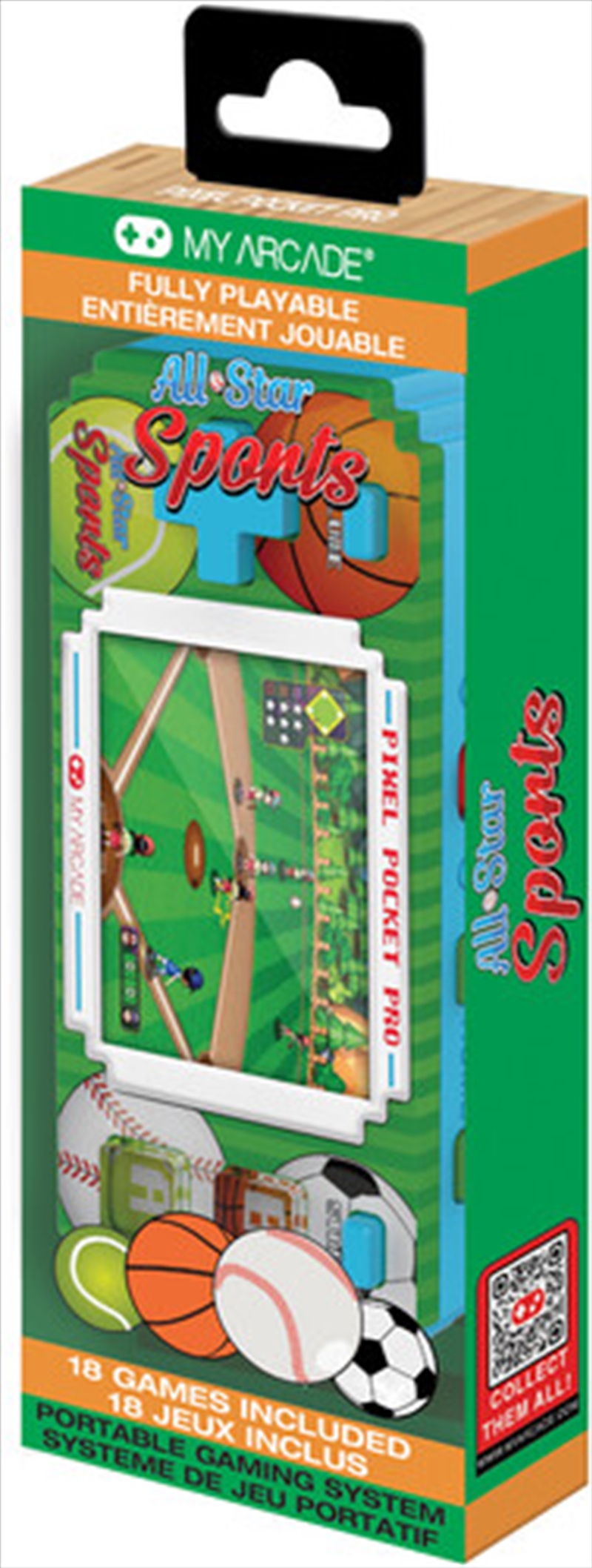 My Arcade All-Star Sports Pixel Pocket Pro Portable Handheld Gaming System/Product Detail/Consoles & Accessories