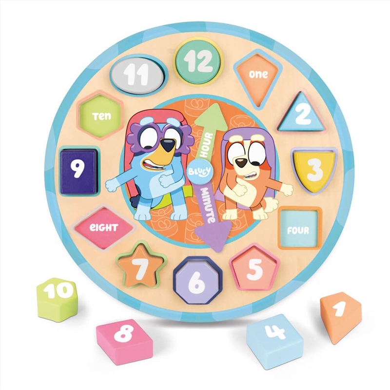 Bluey Wooden Puzzle Clock/Product Detail/Toys
