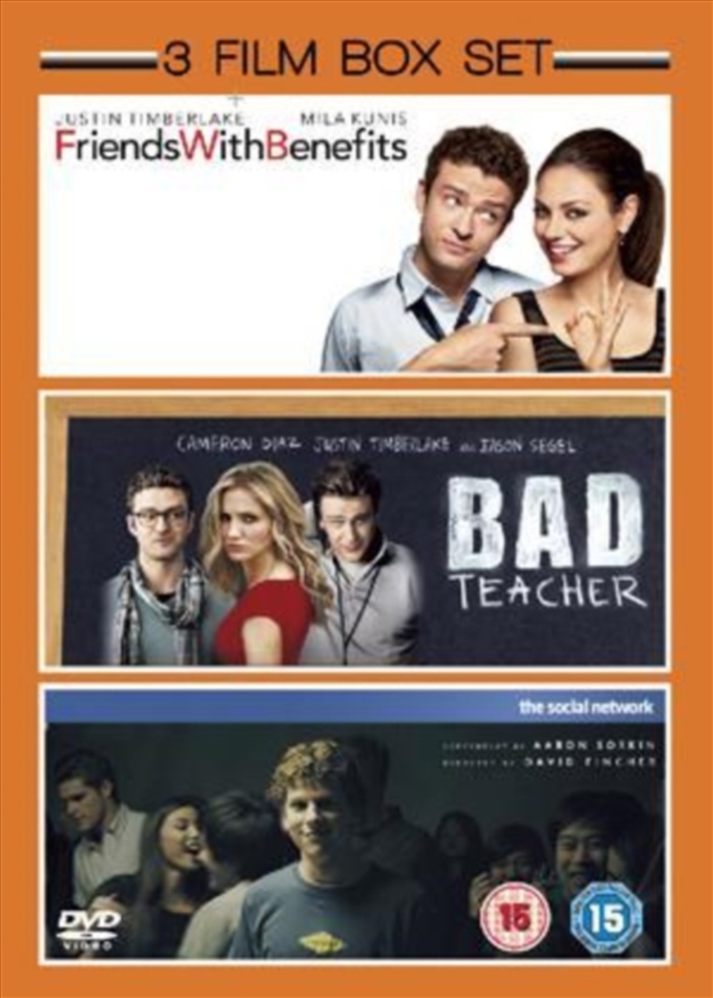 Friends With Benefits / Bad Teacher / The Social Network (REGION 2)/Product Detail/Comedy