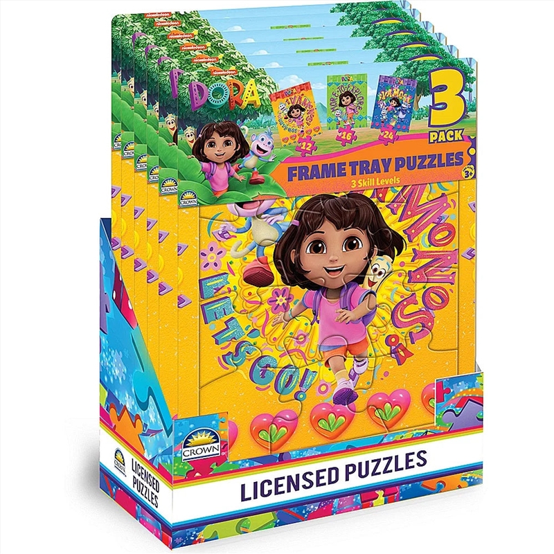 Dora 3Pk Frame Tray Puzzles/Product Detail/Jigsaw Puzzles