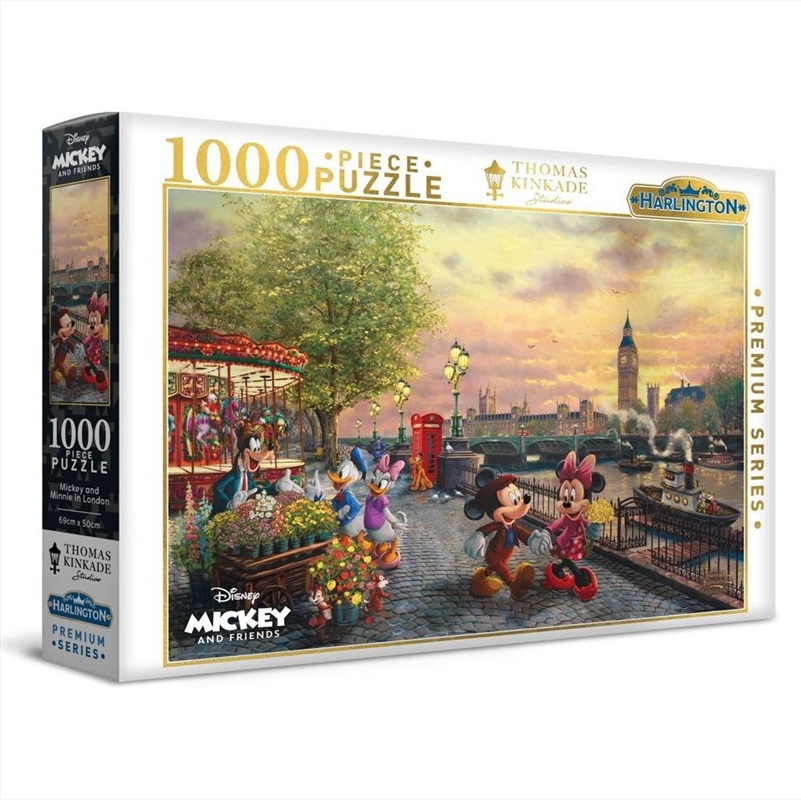 Kinkade 1000 Piece Puzzle - Mickey & Minnie In London/Product Detail/Jigsaw Puzzles