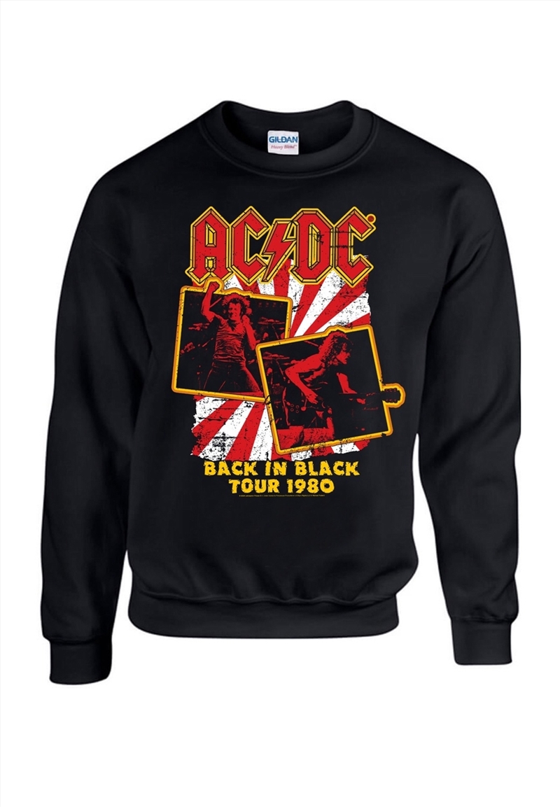 AC/DC - Back In Black Tour 1980 - Black - Xl Sweater/Product Detail/Outerwear