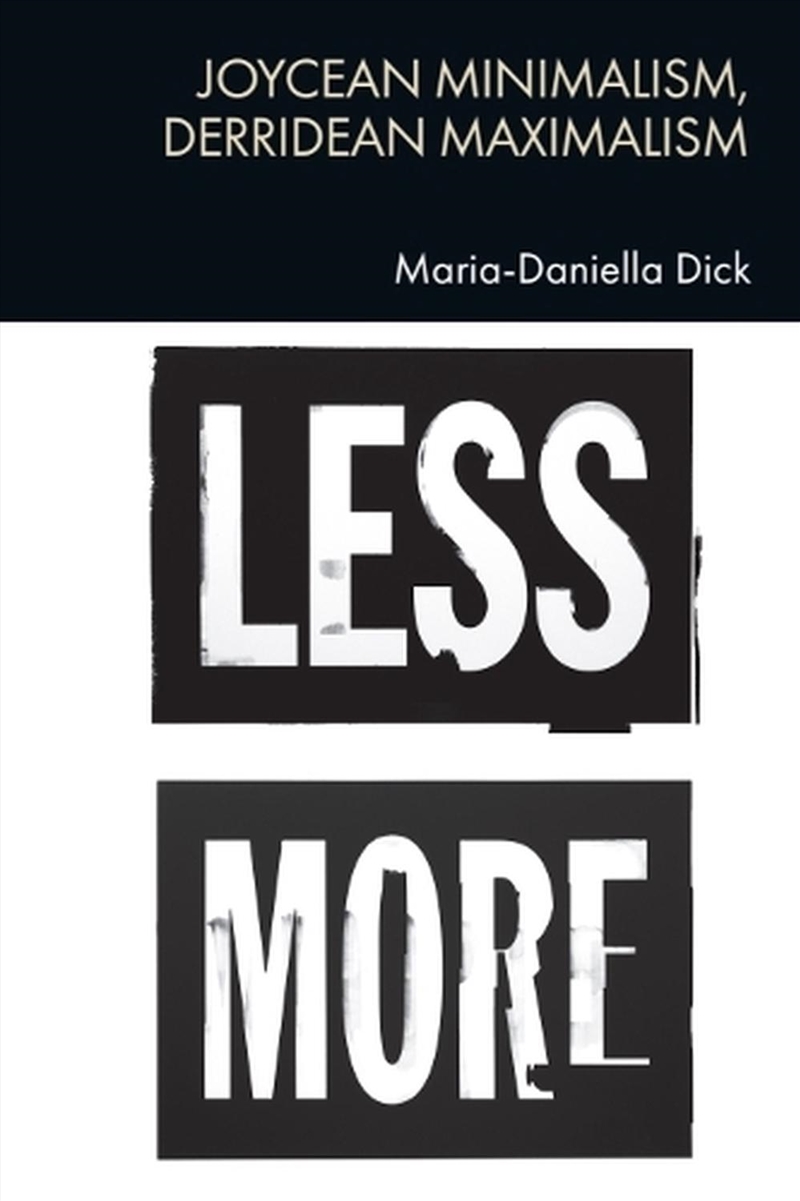 Joycean Minimalism, Derridean Maximalism/Product Detail/Literature & Poetry