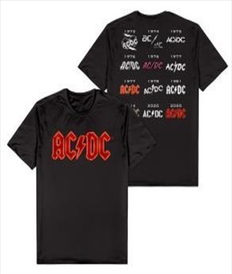 AC/DC 50 Years Of Logo Tee - 2XL/Product Detail/Shirts