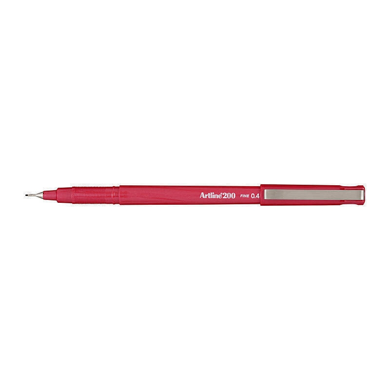 Artline 200 Bright Fineliner Pen 0.4mm Red Bx12/Product Detail/Stationery