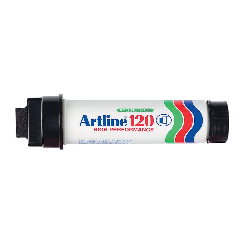 Artline 120 Permanent Marker 20mm Wedge Black Bx6/Product Detail/Stationery