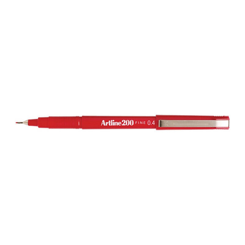 Artline 200 Fineliner Pen 0.4mm Red Bx12/Product Detail/Stationery