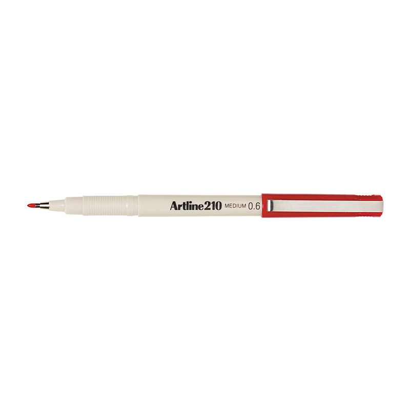 Artline 210 Fineliner Pen 0.6mm Red Bx12/Product Detail/Stationery