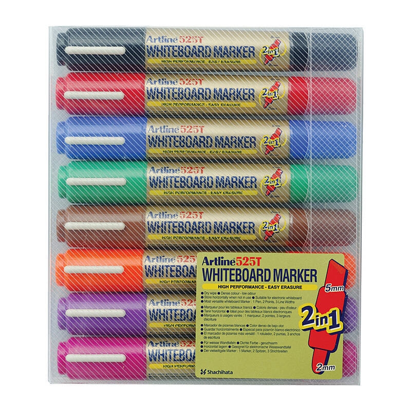 Artline 525T Whiteboard Marker Dual Nib Ast Wlt8/Product Detail/Stationery
