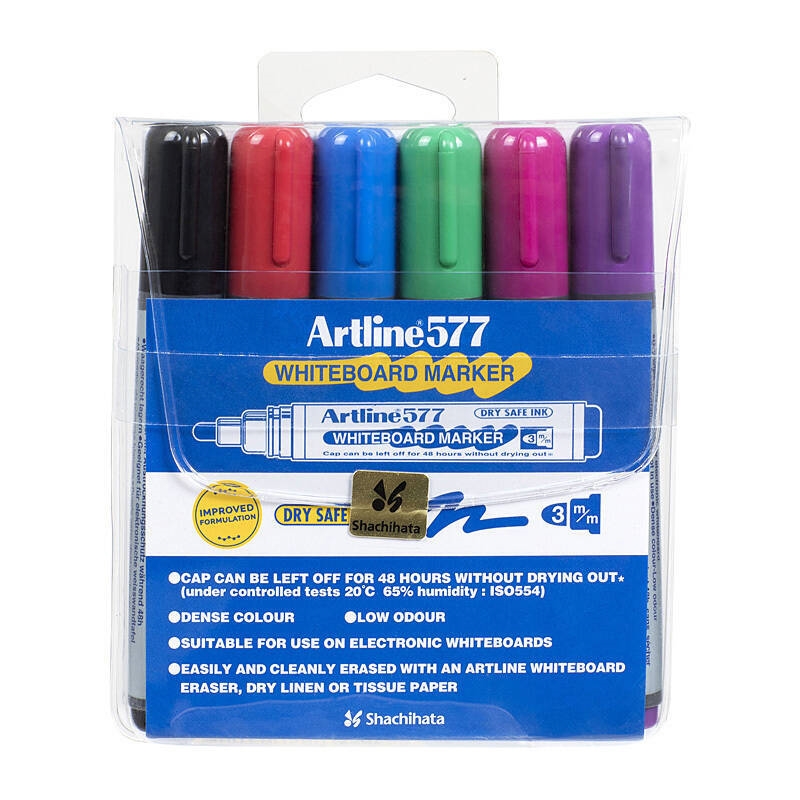 Artline 577 Whiteboard Marker Asst Wlt6/Product Detail/Stationery
