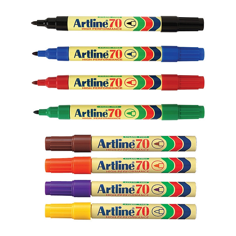 Artline 70 Permanent Marker 1.5mm Bullet Ast Bx12/Product Detail/Stationery