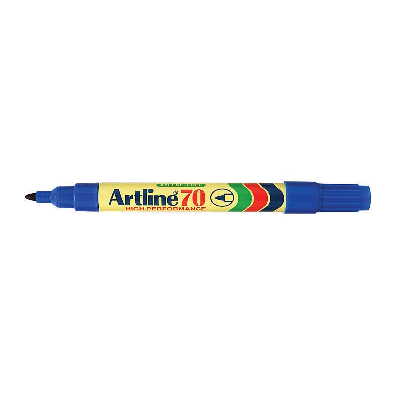 Artline 70 Permanent Marker 1.5mm Bullet Blu Bx12/Product Detail/Stationery