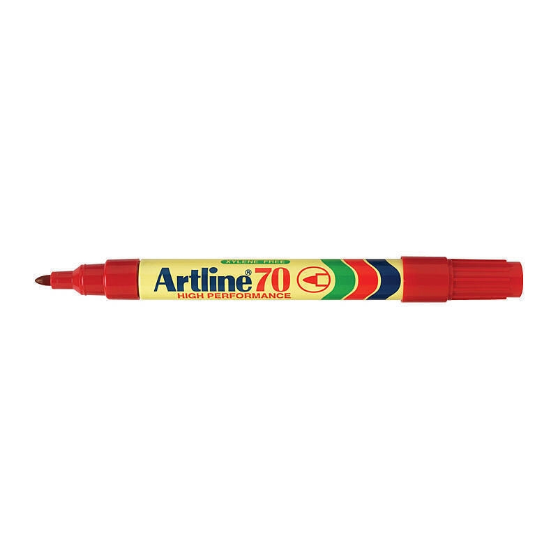 Artline 70 Permanent Marker 1.5mm Bullet Red Bx12/Product Detail/Stationery