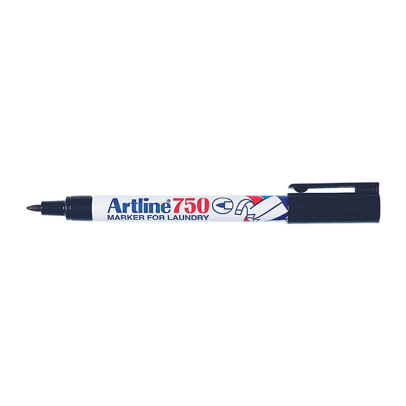 Artline 750 Laundry Marker 0.7mm Bullet Black/Product Detail/Stationery