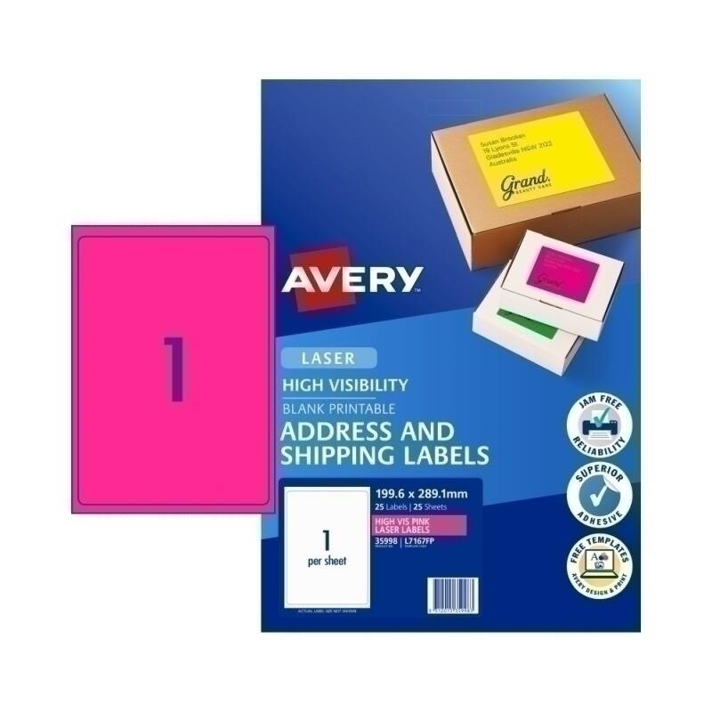 Avery ShipLabel L7167FP Pk 1UP/Product Detail/Stationery