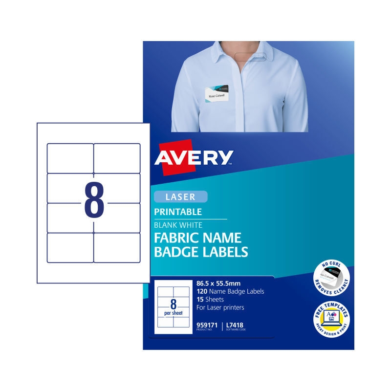 Avery Laser Lbl L7418 8Up Pk15/Product Detail/Stationery