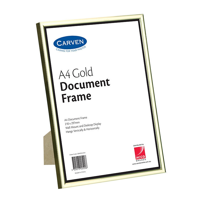 Carven Document Frame Gold A4/Product Detail/Stationery